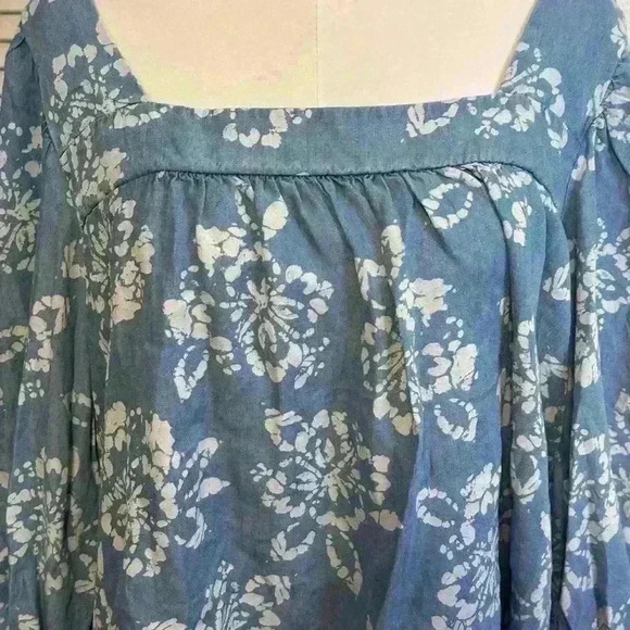 CASLON Blue With White Pattern Top Size Large NWT - Picture 8 of 8
